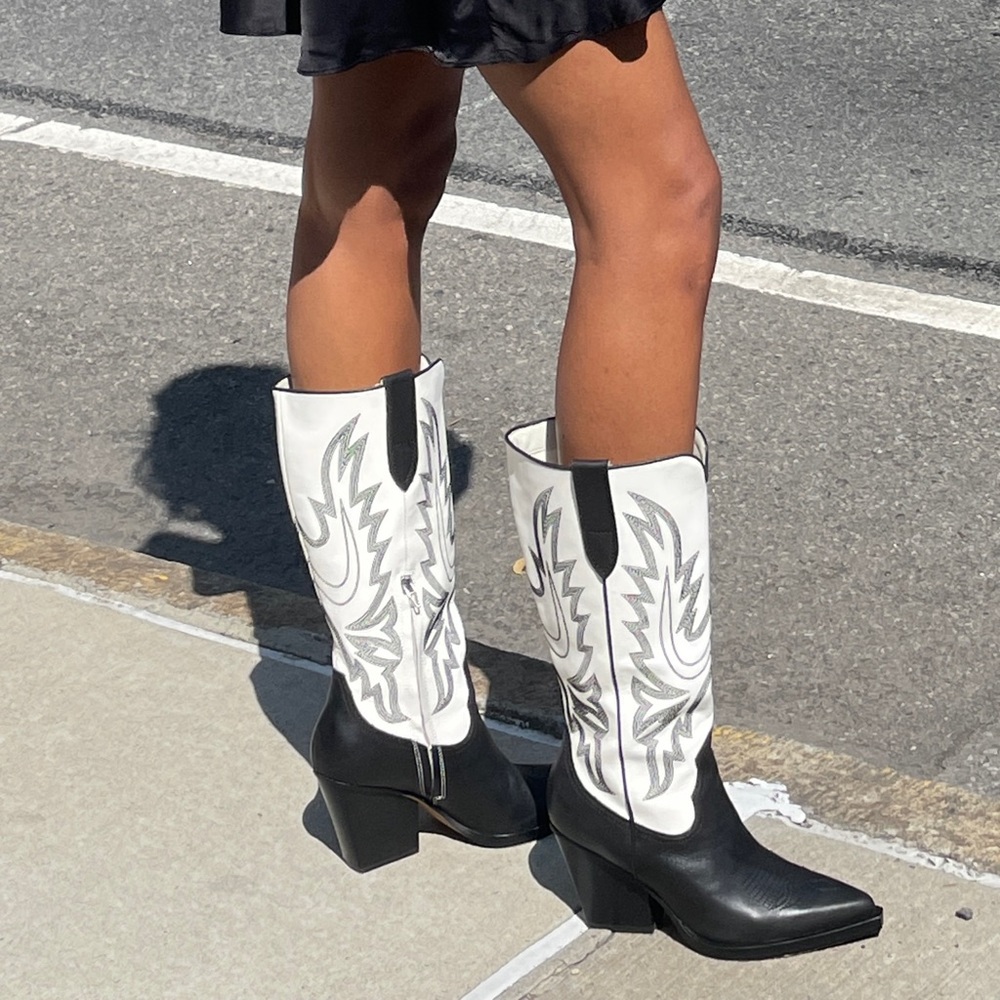 Back and White Western Boots